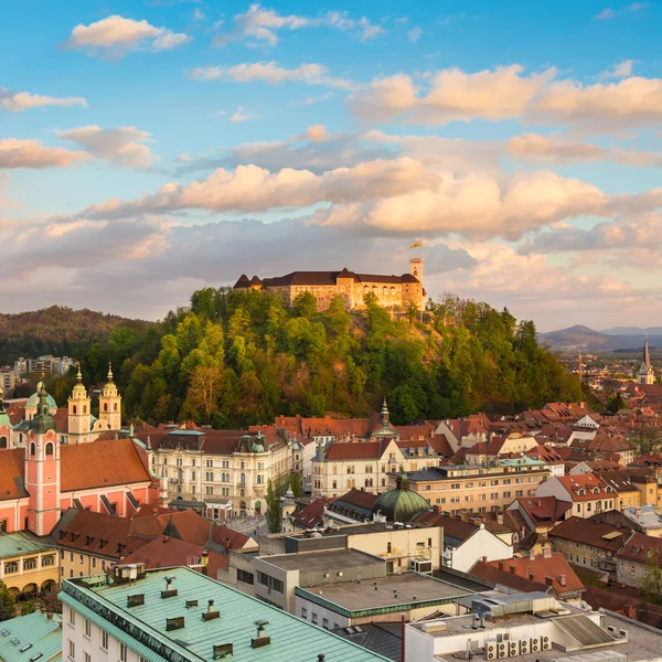 Panorama Evropa Lublaň, Slovinsko,. — Stock fotografie