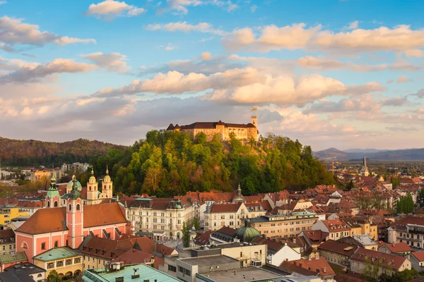 Panorama Evropa Lublaň, Slovinsko,. — Stock fotografie