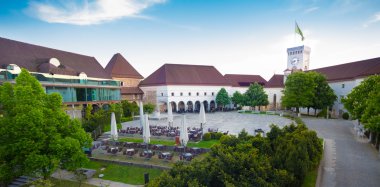 Ljubljana castle, Slovenya, Avrupa.