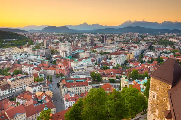 Panorama Evropa Lublaň, Slovinsko,. — Stock fotografie