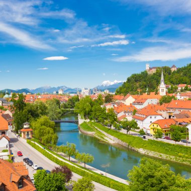 Panorama of Ljubljana, Slovenia, Europe. clipart