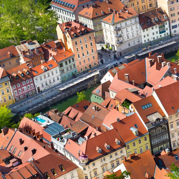 Panorama de Liubliana, Eslovénia, Europa . — Fotografia de Stock