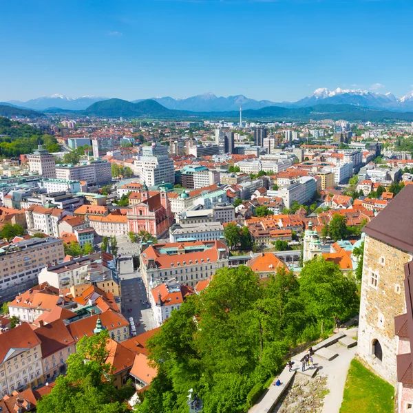 Panorama de Liubliana, Eslovénia, Europa . — Fotografia de Stock