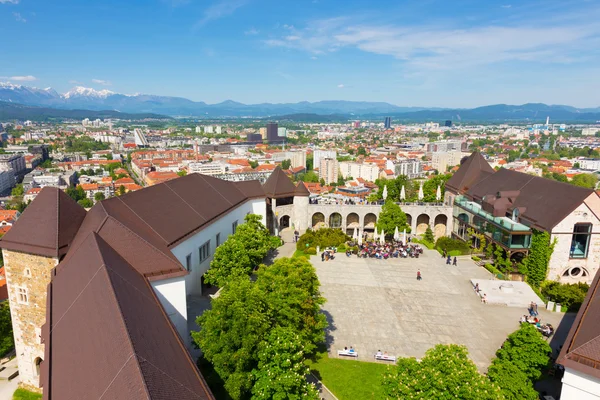 Panorama Evropa Lublaň, Slovinsko,. — Stock fotografie