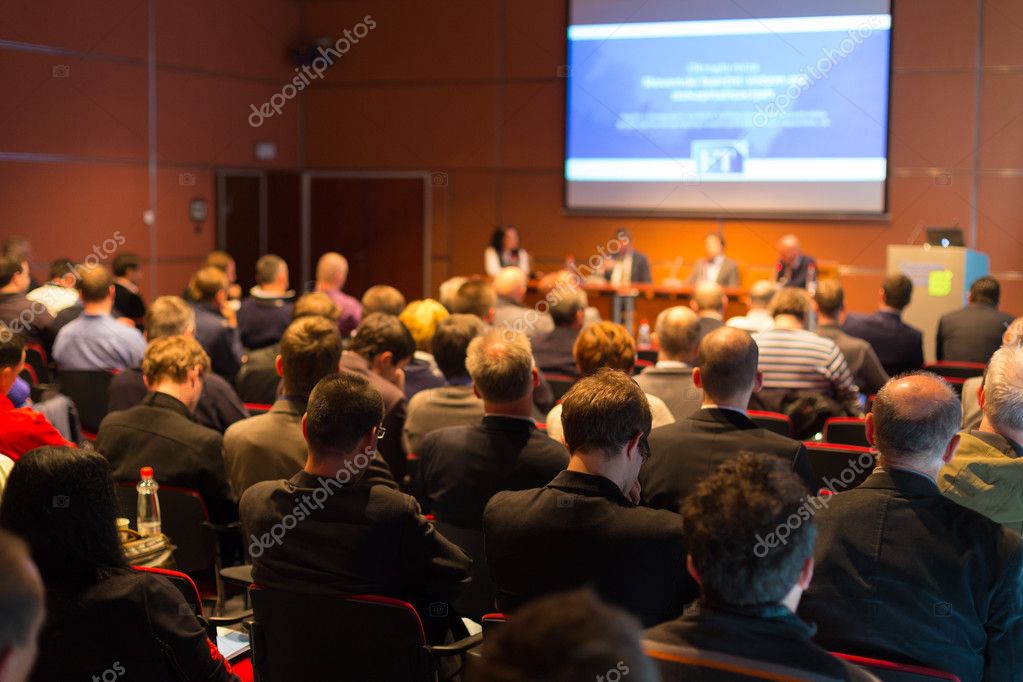 Audience at the conference hall. Stock Photo by ©kasto 46302799