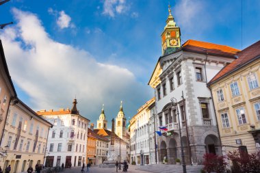 City hall, ljubljana, Slovenya, Avrupa.