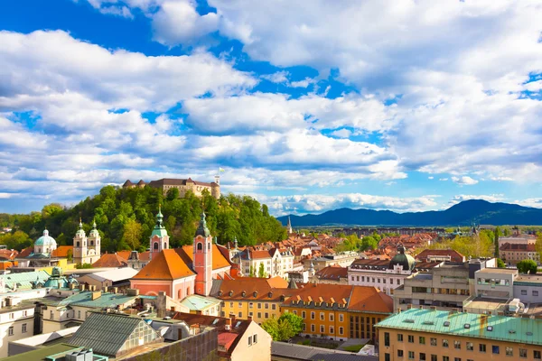 Panorama Evropa Lublaň, Slovinsko,. — Stock fotografie