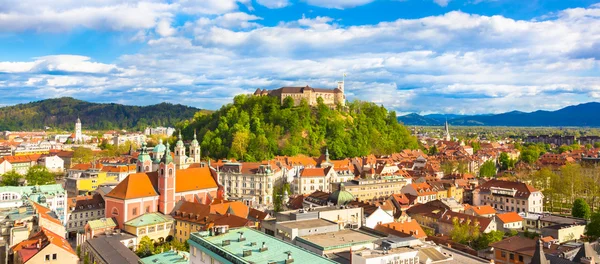 Panorama Evropa Lublaň, Slovinsko,. — Stock fotografie