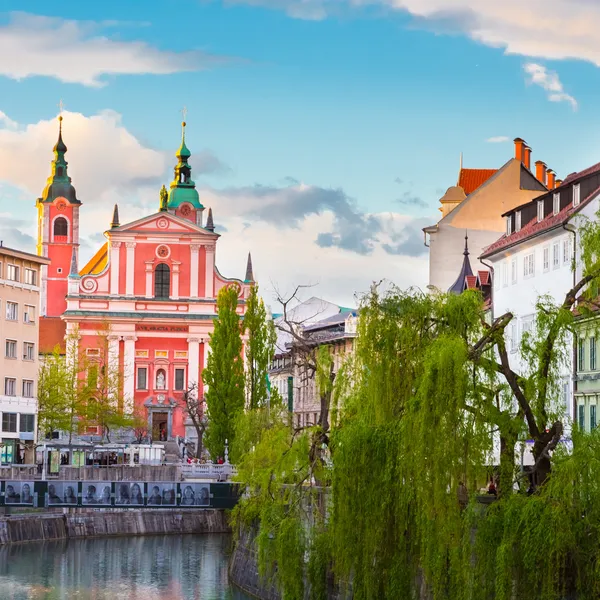 Romantica Lubiana medievale, Slovenia, Europa . — Foto Stock