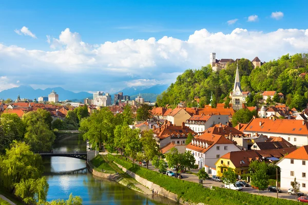 Panoráma, ljubljana, Szlovénia, Európa. — Stock Fotó