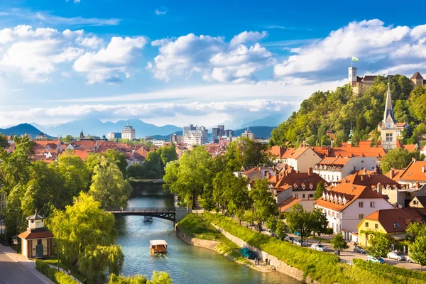 Panoráma, ljubljana, Szlovénia, Európa. — Stock Fotó