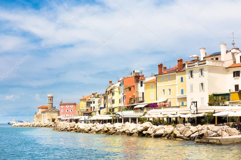 Picturesque old town Piran, Slovenia.