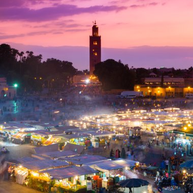 Jamaa el Fna, Marrakesh, Morocco. clipart