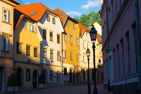 Staré domy v Evropě Lublaň, Slovinsko,. — Stock fotografie