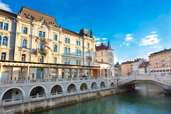 Triple bridge, Ljubljana, Slovenia, Europe. — Stock Photo, Image