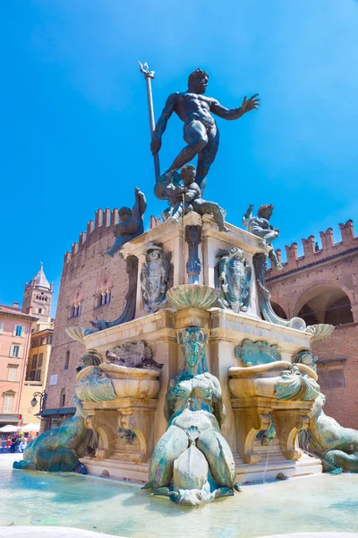 Fontana di Nettuno, Bologna, Italia . — Foto Stock