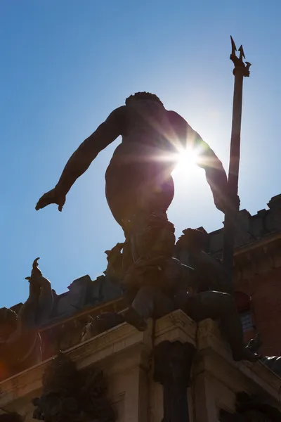 Fonte de Neptuno, Bolonha, Itália . — Fotografia de Stock