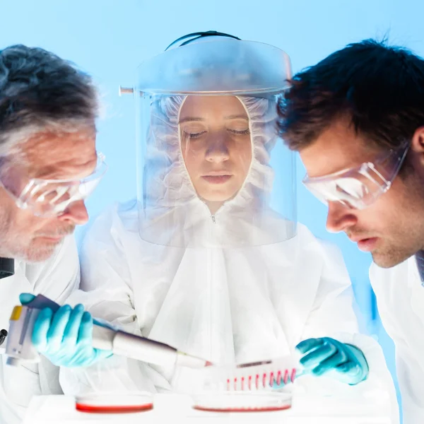 Life scientist pipetting. — Stock Photo, Image