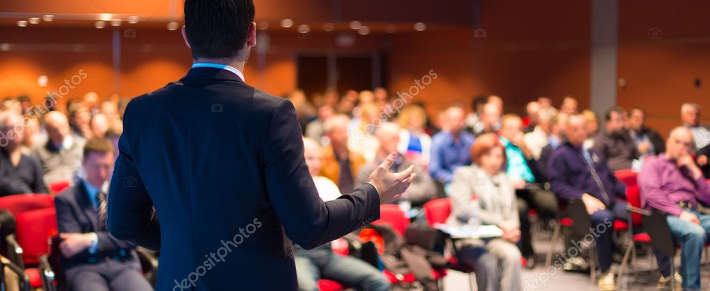 Conference Presentation Stock Photo