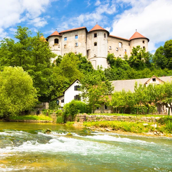 Zuzemberk slott, slovenska turistmål. — Stockfoto