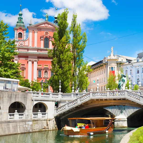 Romantiska medeltida ljubljana, Slovenien, Europa. — Stockfoto