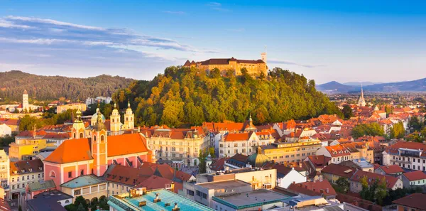 Panorama Evropa Lublaň, Slovinsko,. — Stock fotografie