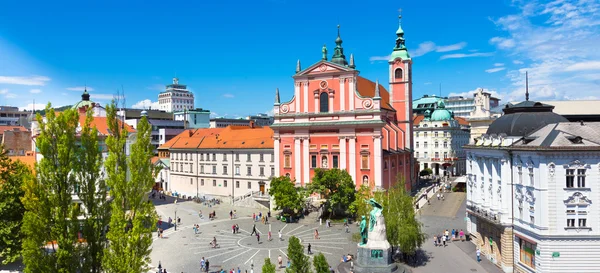 Preseren placu, Lublany, stolicy Słowenii. — Zdjęcie stockowe