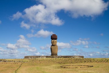 Moai Ahu Tongariki, Paskalya Adası, Şili.
