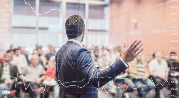 Speaker at Business Conference and Presentation. — Stock Photo, Image