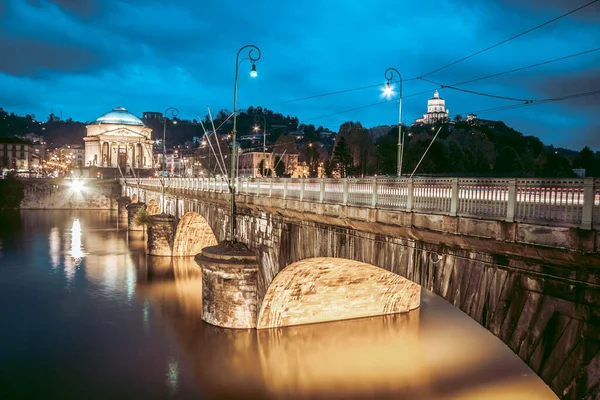 Panorama z Turína, Itálie. — Stock fotografie