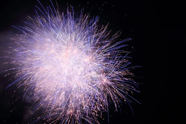 Belo fogo de artifício azul — Fotografia de Stock