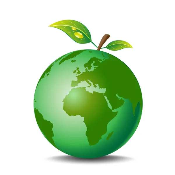 Vector apple earth. ecology concept. — Stock Vector