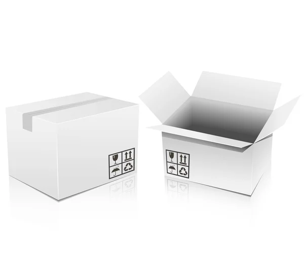 Vektor White Boxes — Stockvektor