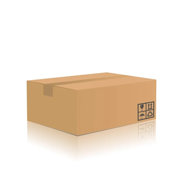 Caja de cartón — Vector de stock