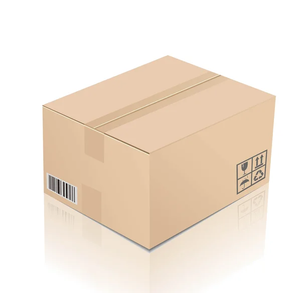 Vector cardboard box — Stock Vector