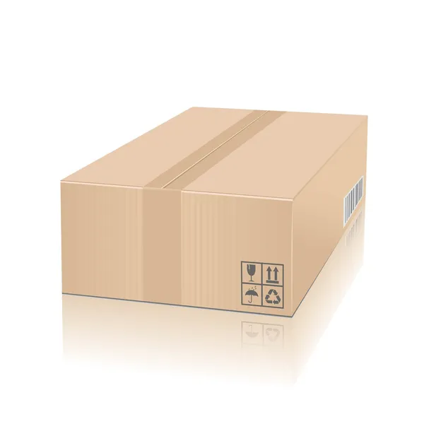 Vector cardboard box — Stock Vector