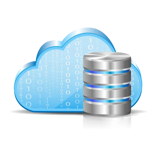 Base de datos de cloud computing — Vector de stock