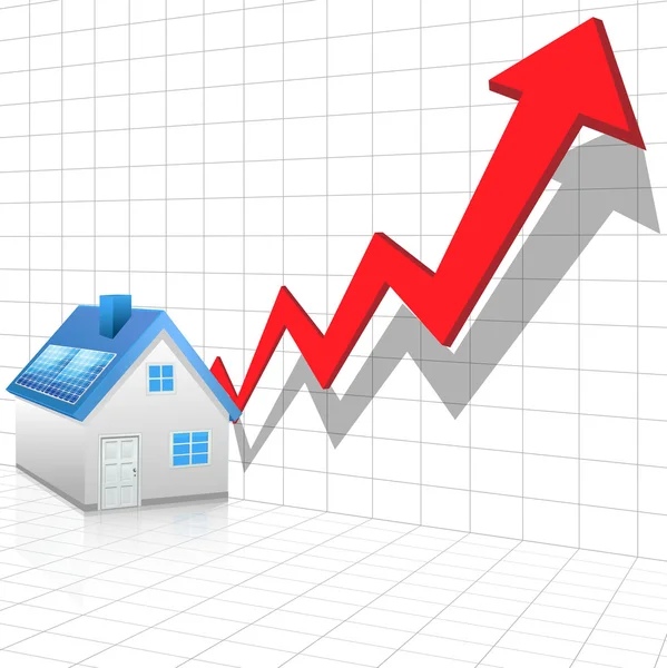 Steigende Immobilienpreise — Stockvektor