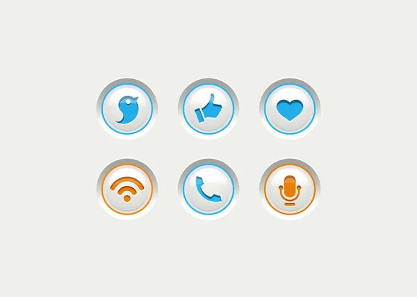 Communication buttons — Stock Vector