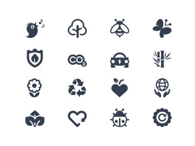 Environment icons clipart