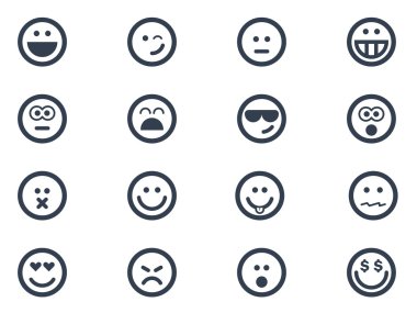 Smile icons clipart