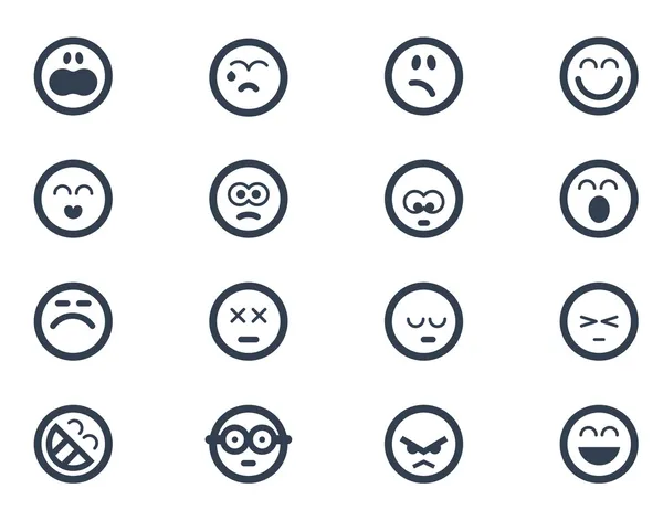 Ícones de emoticon —  Vetores de Stock