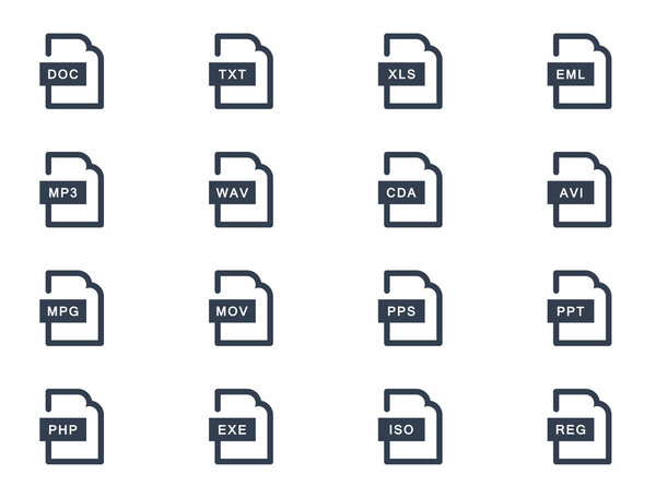 File types. Office and media