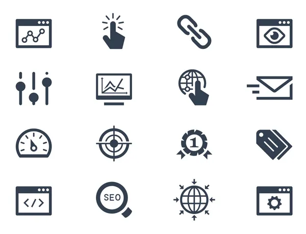 SEO and optimization icons — Stock Vector