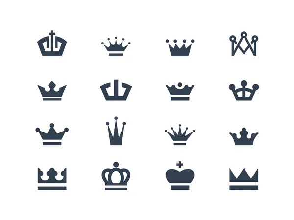 Iconos de corona — Archivo Imágenes Vectoriales