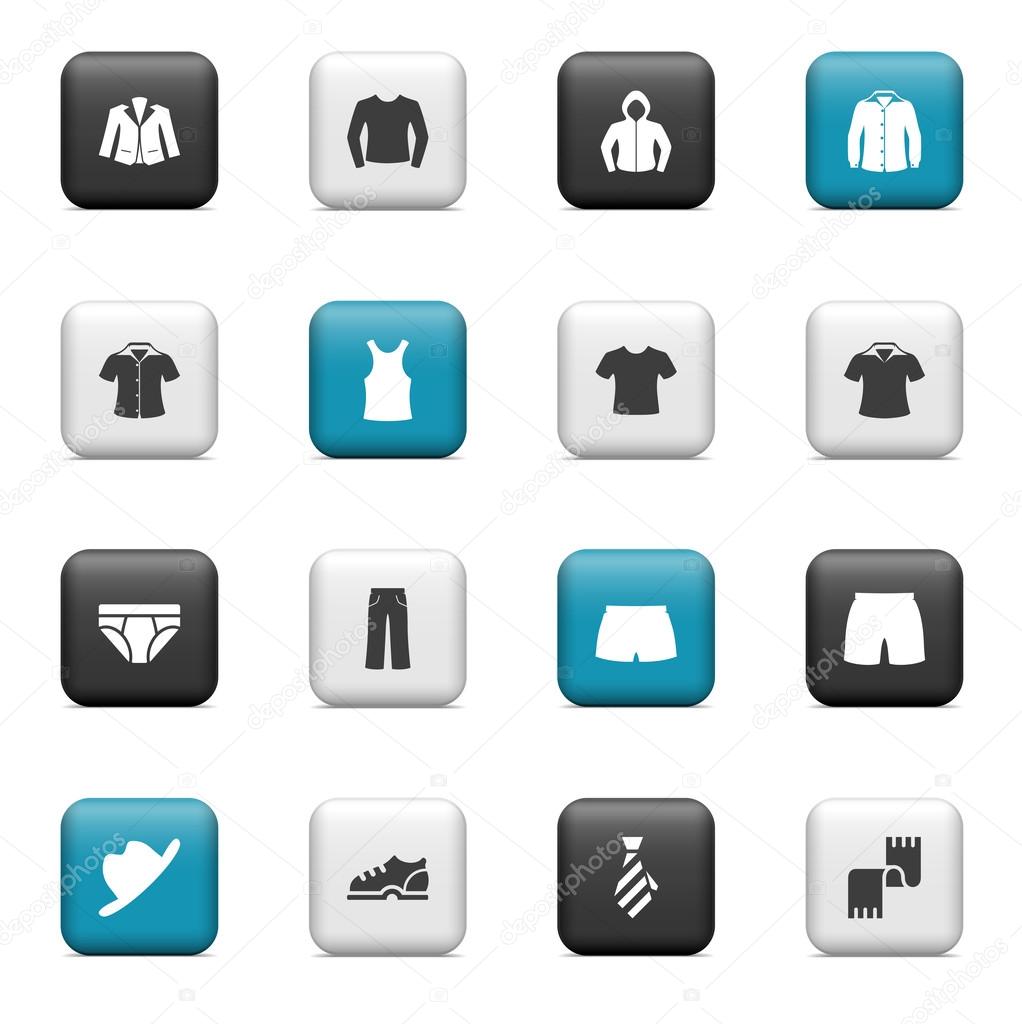 Men clothing. Buttons