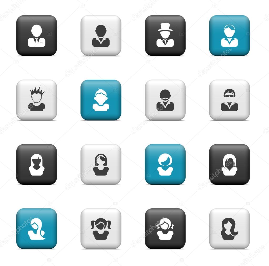 People icons. Buttons