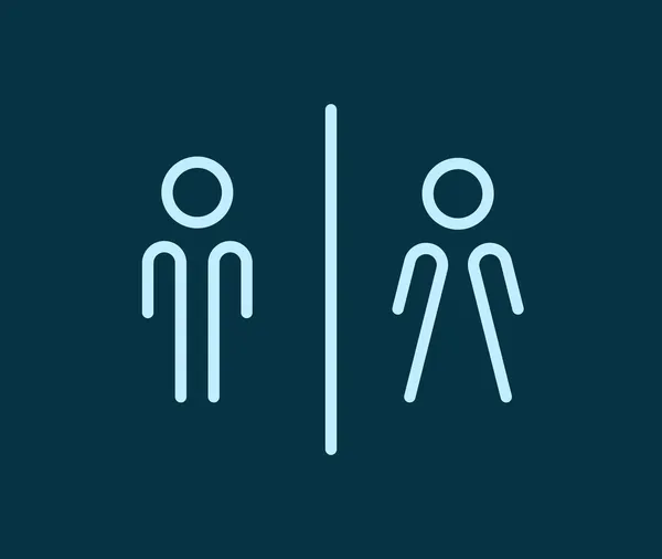 Symbole für öffentliche Toiletten — Stockvektor