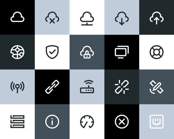 Wireless network icons. Flat — Stock Vector