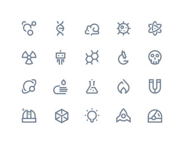 Bilim simgeler. çizgi dizi